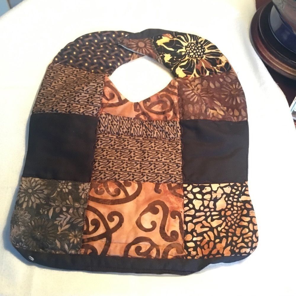 3/$25 or $12 ea. NWT Handmade Quilted Reversible Baby Bib.